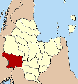Amplasarea districtului în provincia Surat Thani