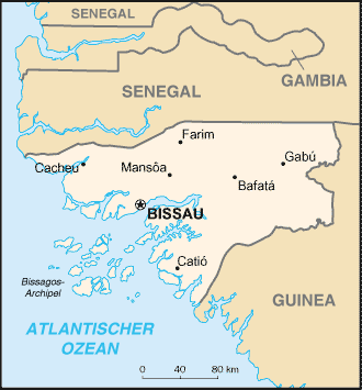 Guinea-Bissaun kartta