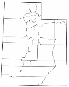 Location of Manila, Utah