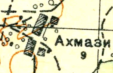 План деревни Ахмузи. 1931 год