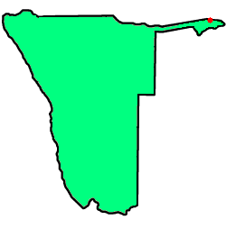 מיקומה של קאטימה מולילו בנמיביה