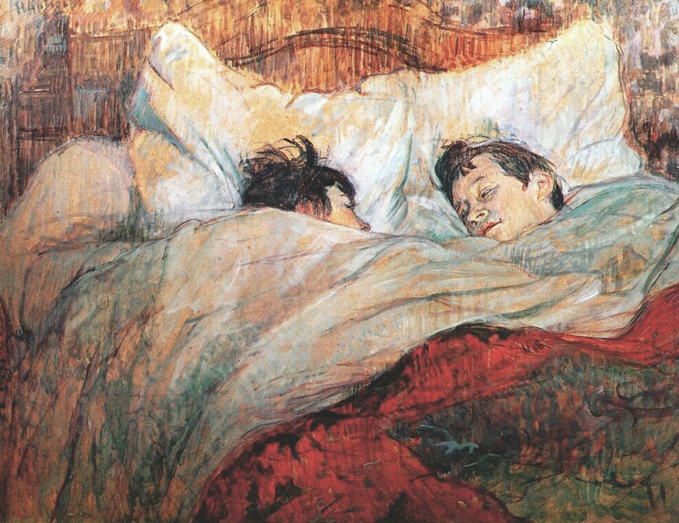 Pareja apoyada en almohadas (Toulouse-Lautrec)