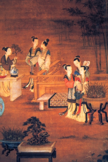 Ladies of the imperial court of the Ming Dynasty.