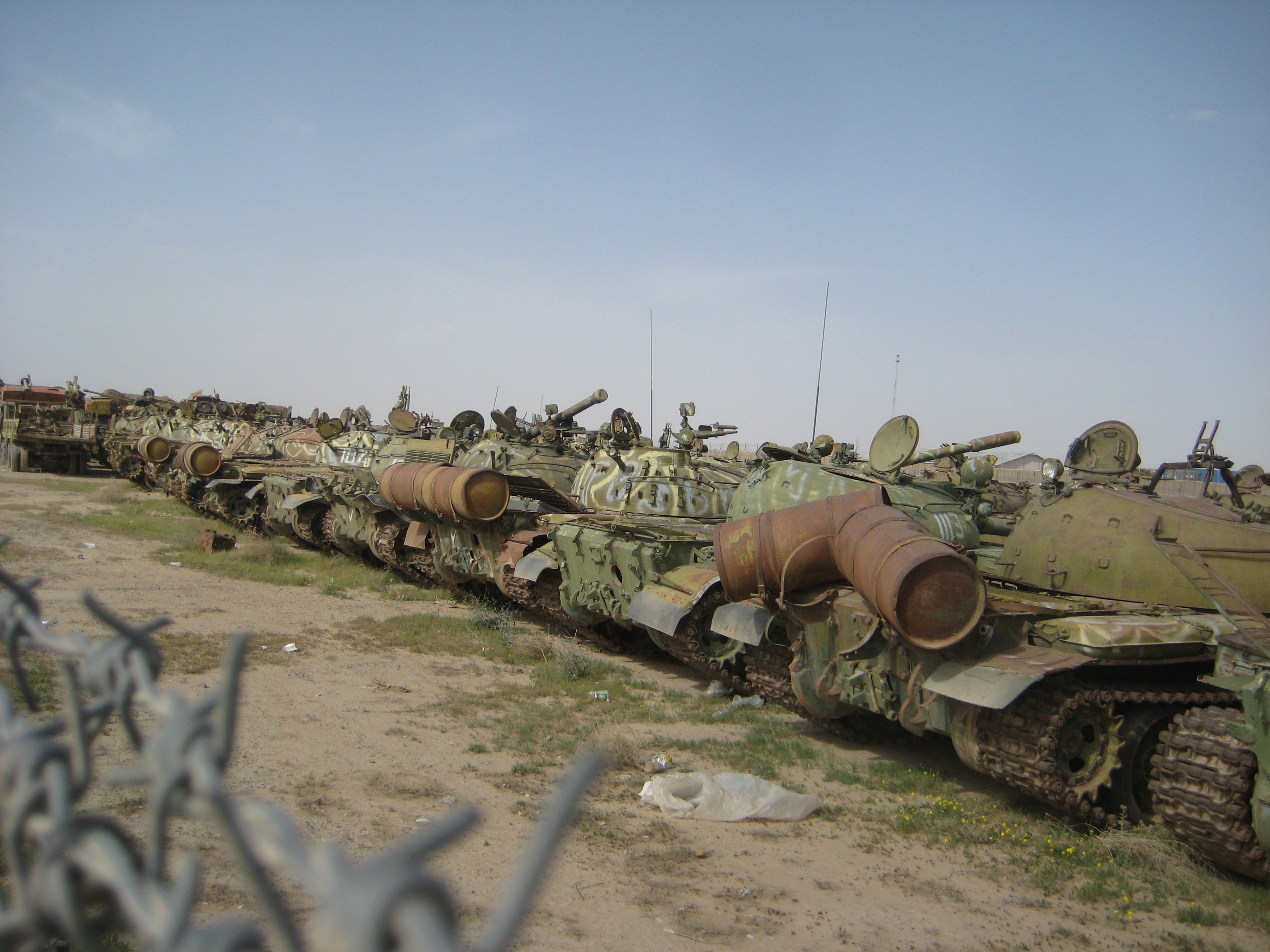 T-54-55s_outside_Kandahar_Airfield_in_Afghanistan