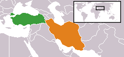 نقشهٔ مکان‌نمای Turkey و Iran
