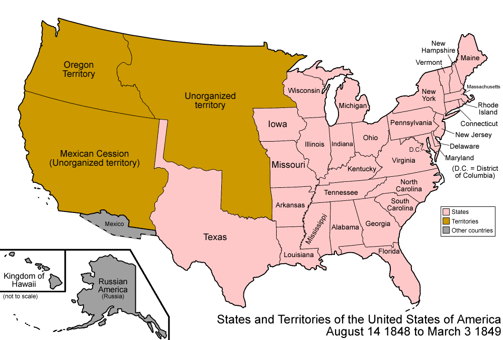 Us Map 1848