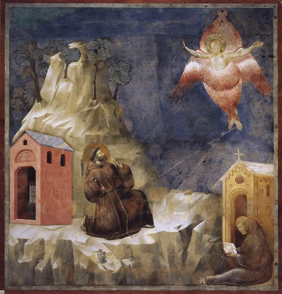 San Francesco riceve le stimmate (Assisi) dans immagini sacre Giotto_di_Bondone_-_Legend_of_St_Francis_-_19._Stigmatization_of_St_Francis_-_WGA09145