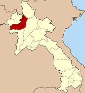 Map of Laos highlighting the province