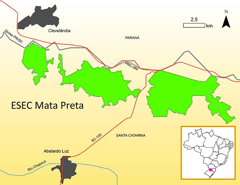 Mapa da ESEC Mata Preta LR