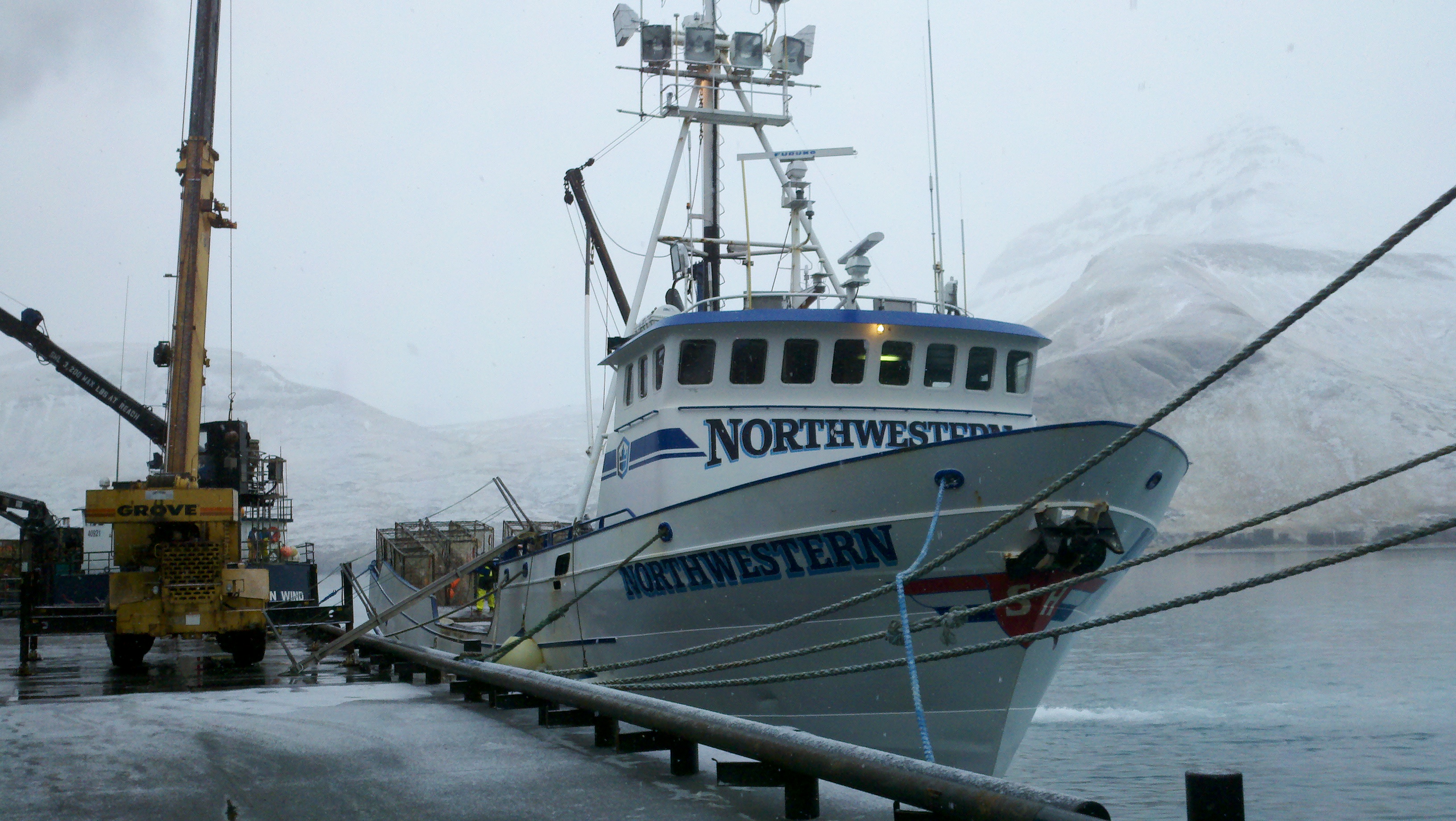 File:FV Northwestern docked at the Trident shore plant in Akutan 