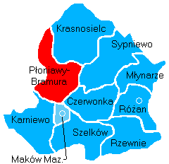 Położenie na mapie powiatu