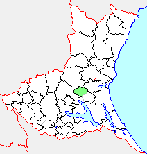 美野里町の県内位置図