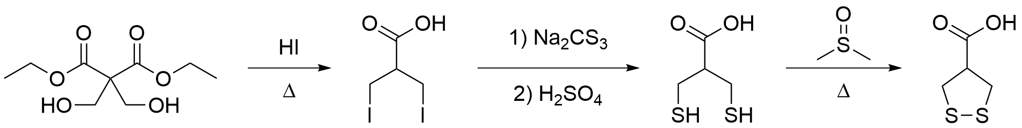 Asparagusic acid, Kitahara's synthesis of asparagusic acid (1973)