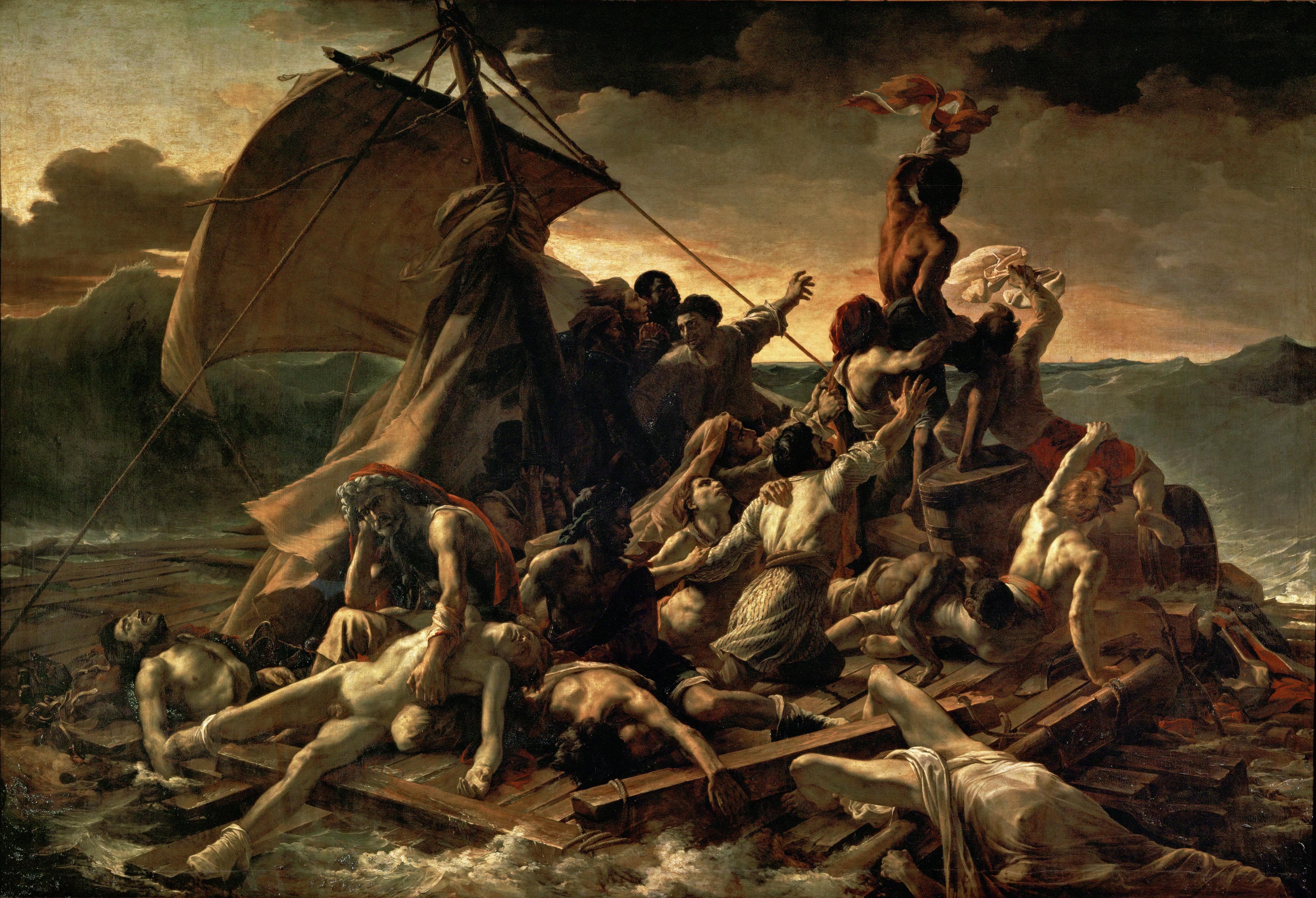 Putain un an!!!!! JEAN_LOUIS_THÉODORE_GÉRICAULT_-_La_Balsa_de_la_Medusa_(Museo_del_Louvre,_1818-19)