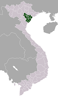Red River Delta Region map of Vietnam