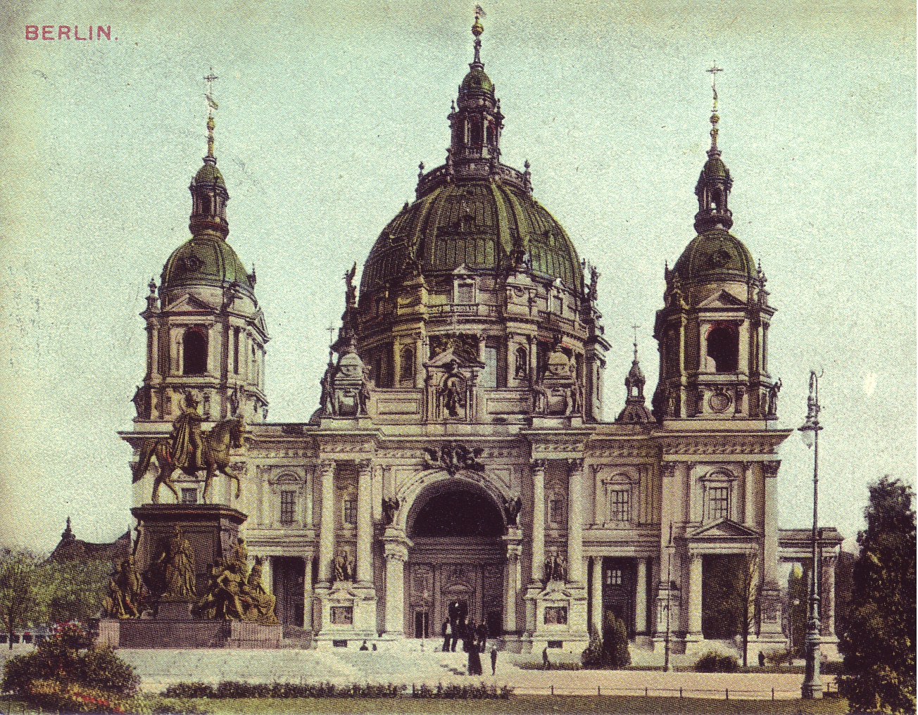 View of Berliner Dom in Berlin, around 1900.