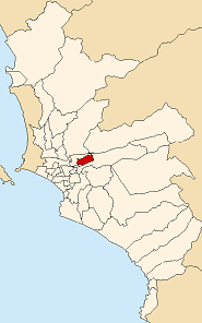 Location of Santa Anita in the Lima province