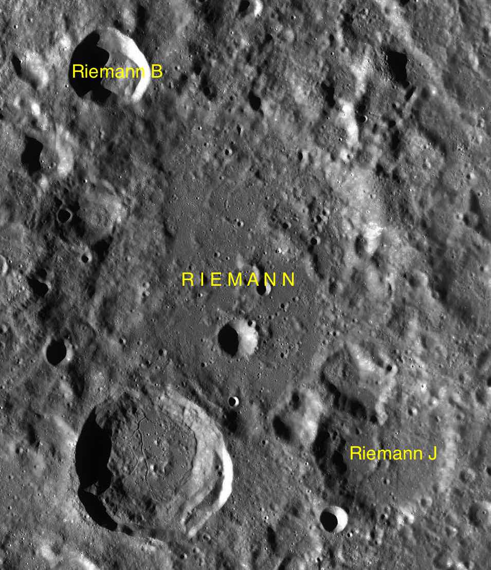 Riemann sattelite craters map