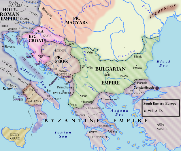 Central and Eastern Europe around 950 AD