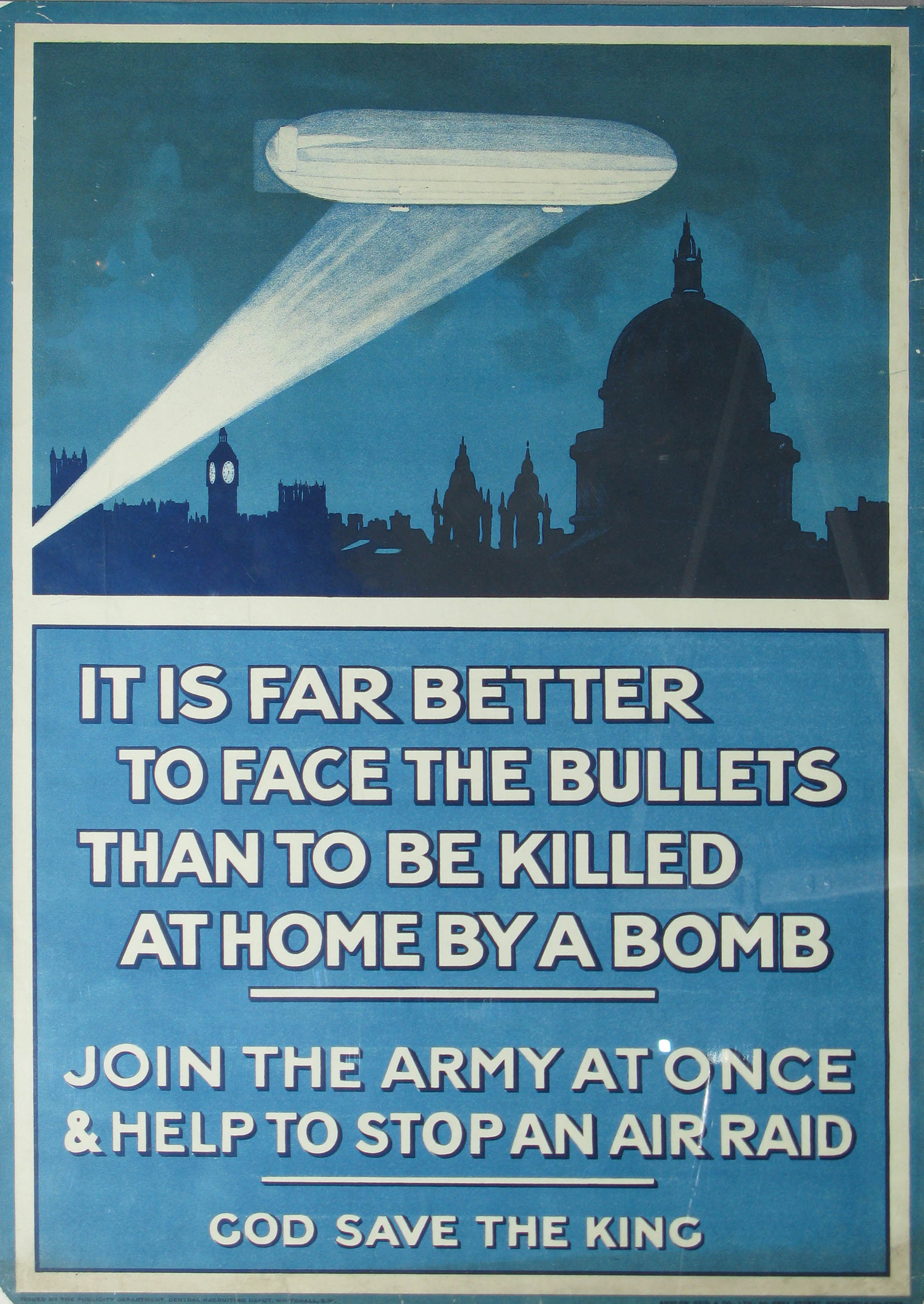 Wwi zeppelin poster - Join the Army. Avoid getting killed by a bomb. Brilliant!