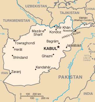 map of Afghanistan