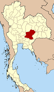 Peta Thailand menunjukkan Nakhon Ratchasima (Wilayah)