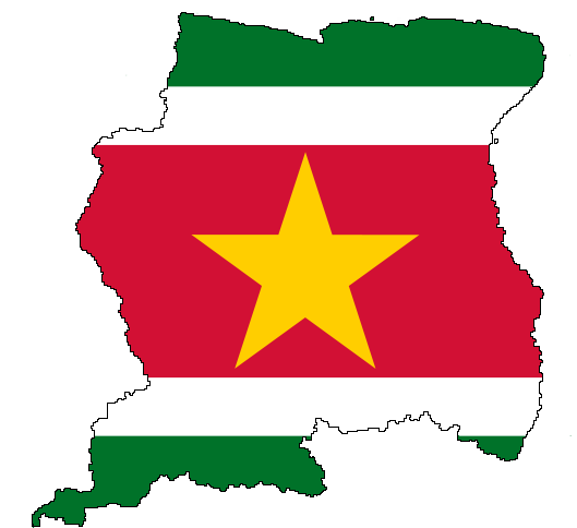 Flag-map of Suriname