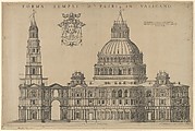 Gravure de la façade Saint-Pierre de Rome
