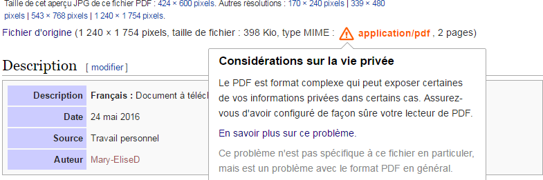 Fichier pdf à intégrer