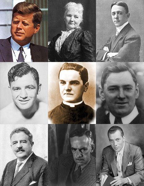 Collage of Irish Americans courtesy of Wikipedia/Wikimedia Commons