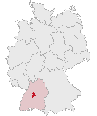 Poloha okresu Böblingen na mape Nemecka