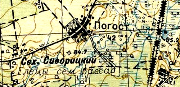 План деревни Погост. 1931 год