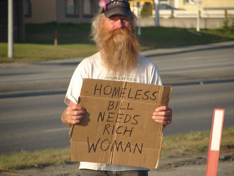 Homeless man in Anchorage