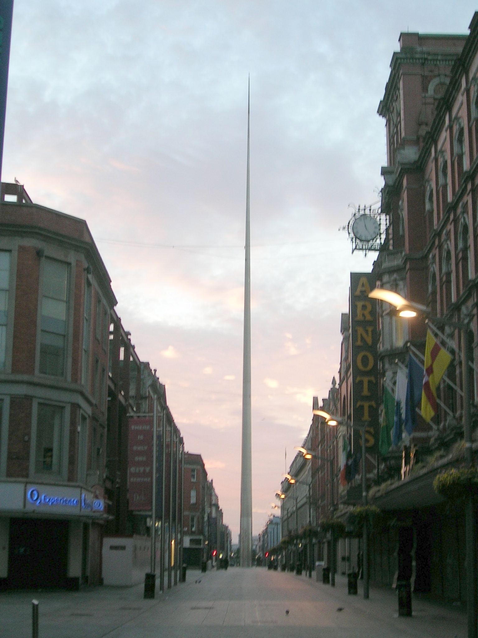 The Spire of Dublin symbolises the modernisation and growing prosperity of Ireland.  Wikipedia