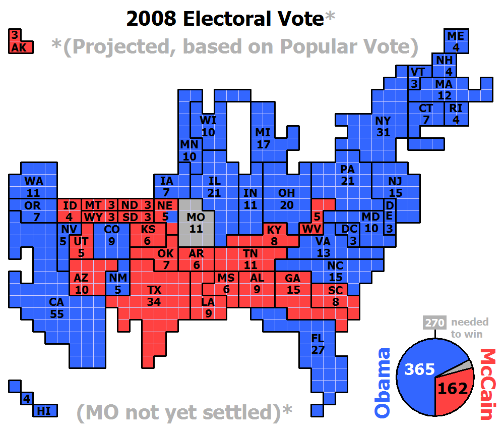 Electoral Vote Map 08