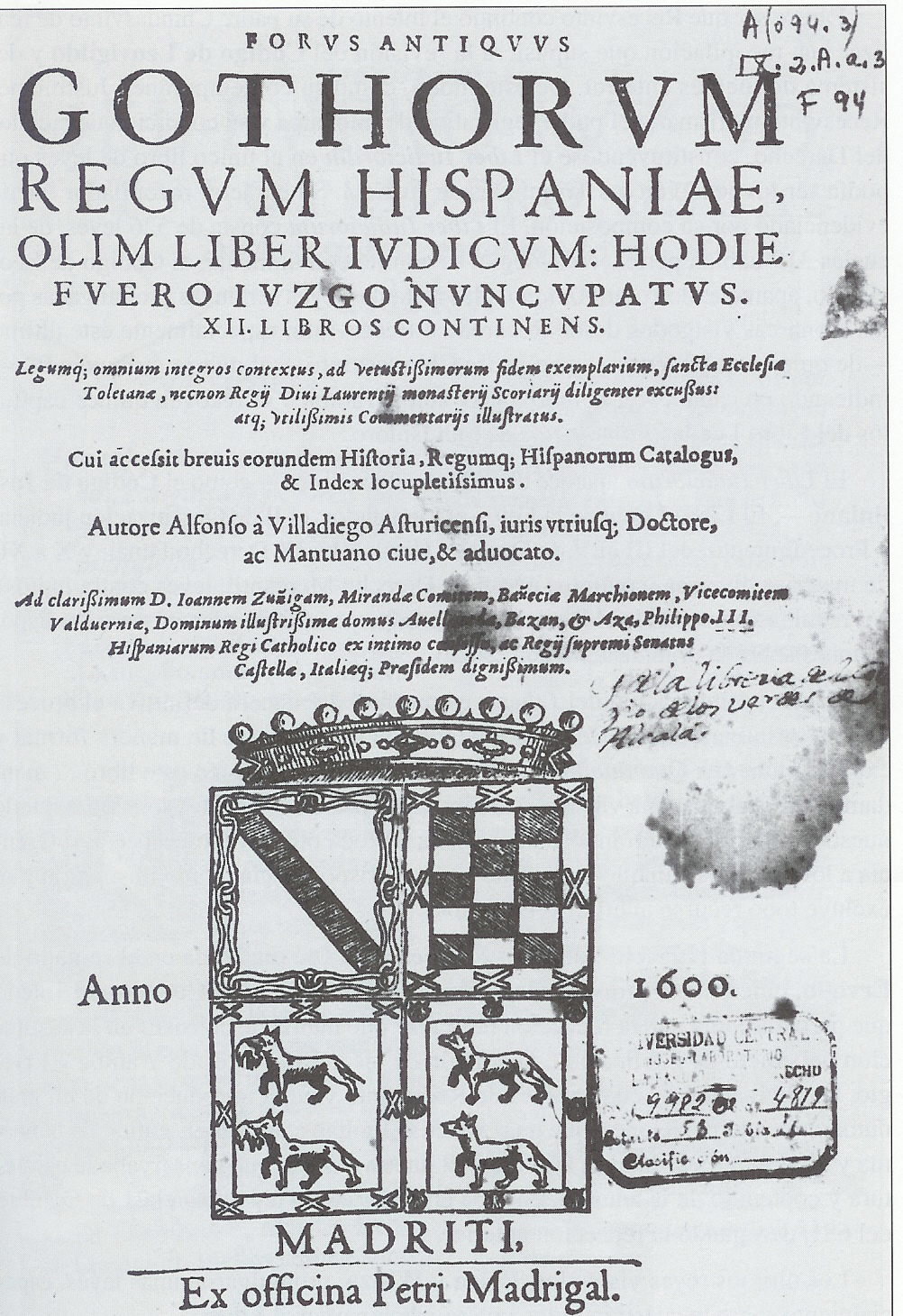 Title page of a 1600 edition of the Castilian version of the Book of Judges