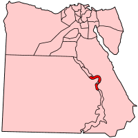 استان قنا در نقشه مصر