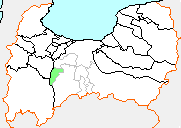 山田村の県内位置図