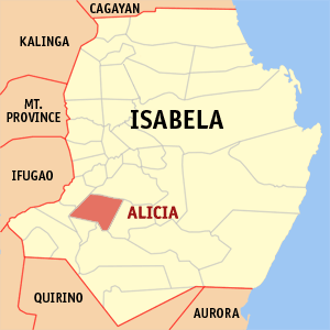 Mapa han Isabela nga nagpapakita han kahamutang an Alicia