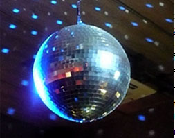 Disco ball in blue