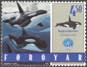 Archivo:Faroe stamp 327 killer whale (Orcinus orca).jpg