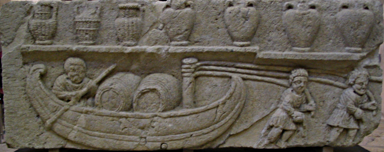 Roman wine on board ship through Gaul