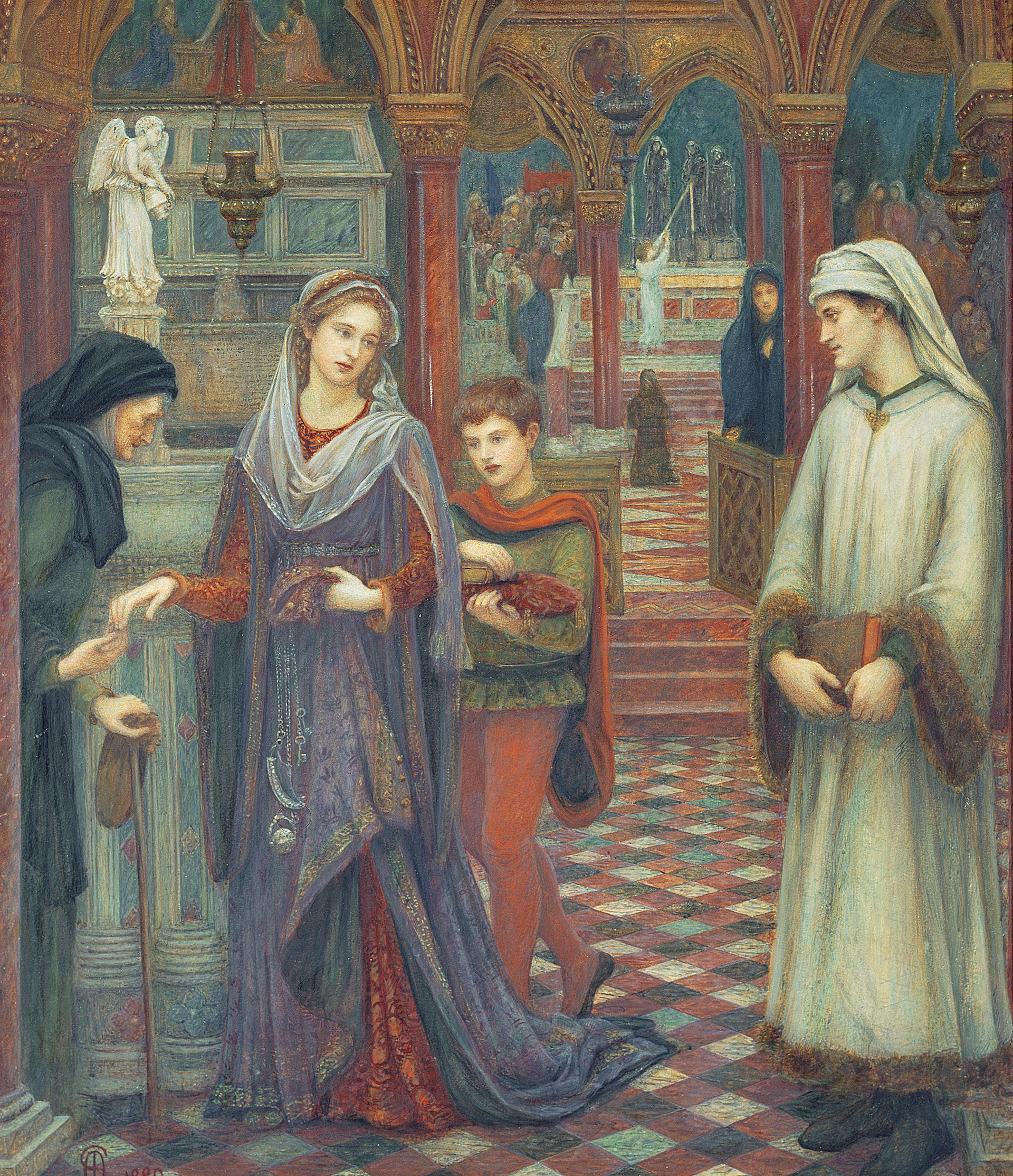 Marie Spartali Stillman - The First Meeting of Petrarch and Laura