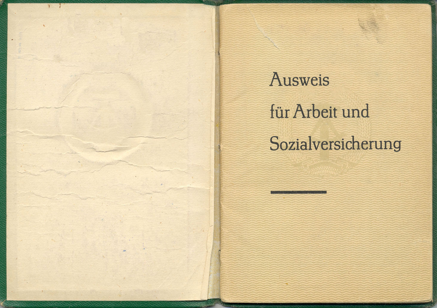 Sozialversicherungsausweis 1966 DDR anonymisiert