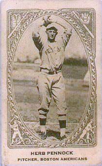 Herb Pennock was the Phillies' general manager until his sudden death in 1948. Herb Pennock (1922 baseball card).jpg