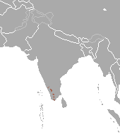 Carte de l'Inde avec quelques petits points au sud