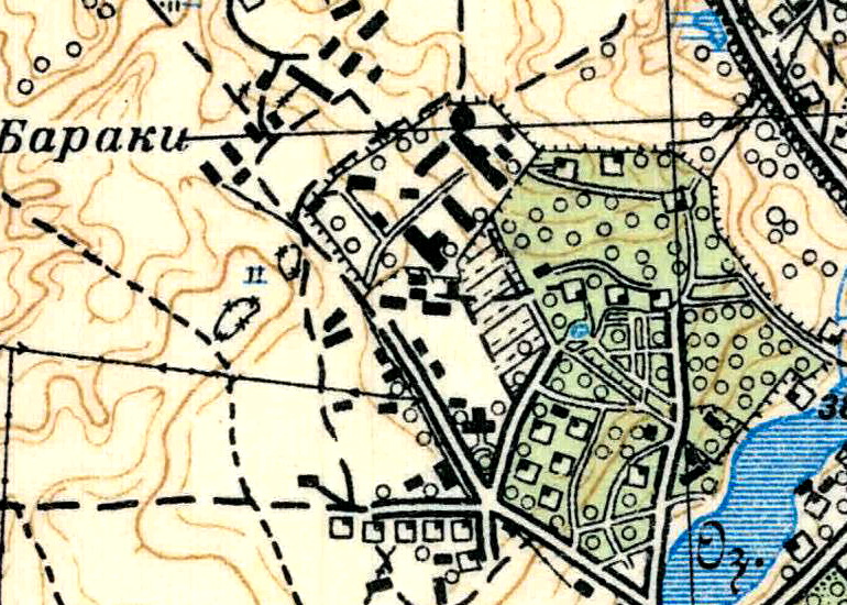 План посёлка Павлово. 1939 год
