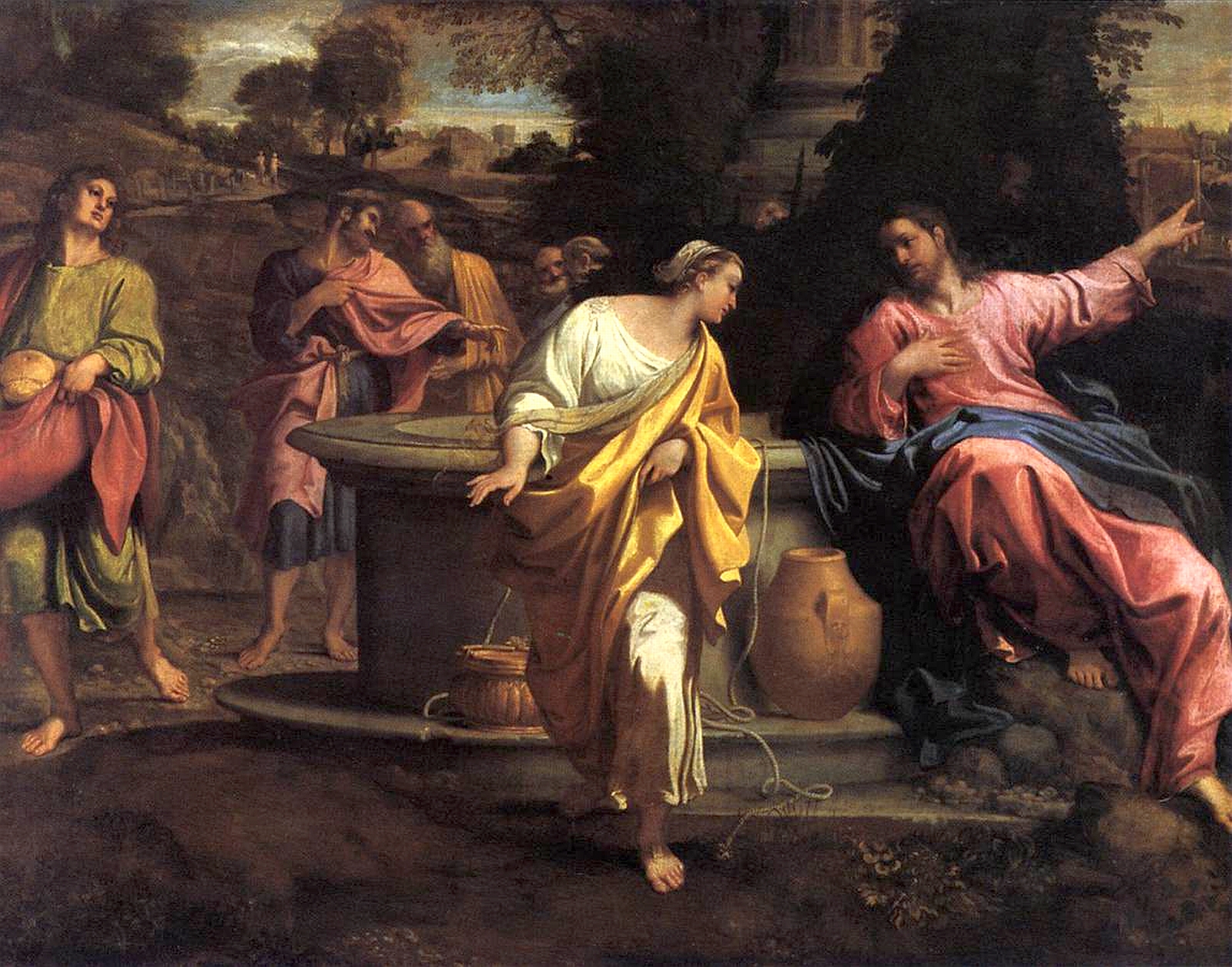 Samaritan womans meets Jesus at the Well, by Annibate Carracci