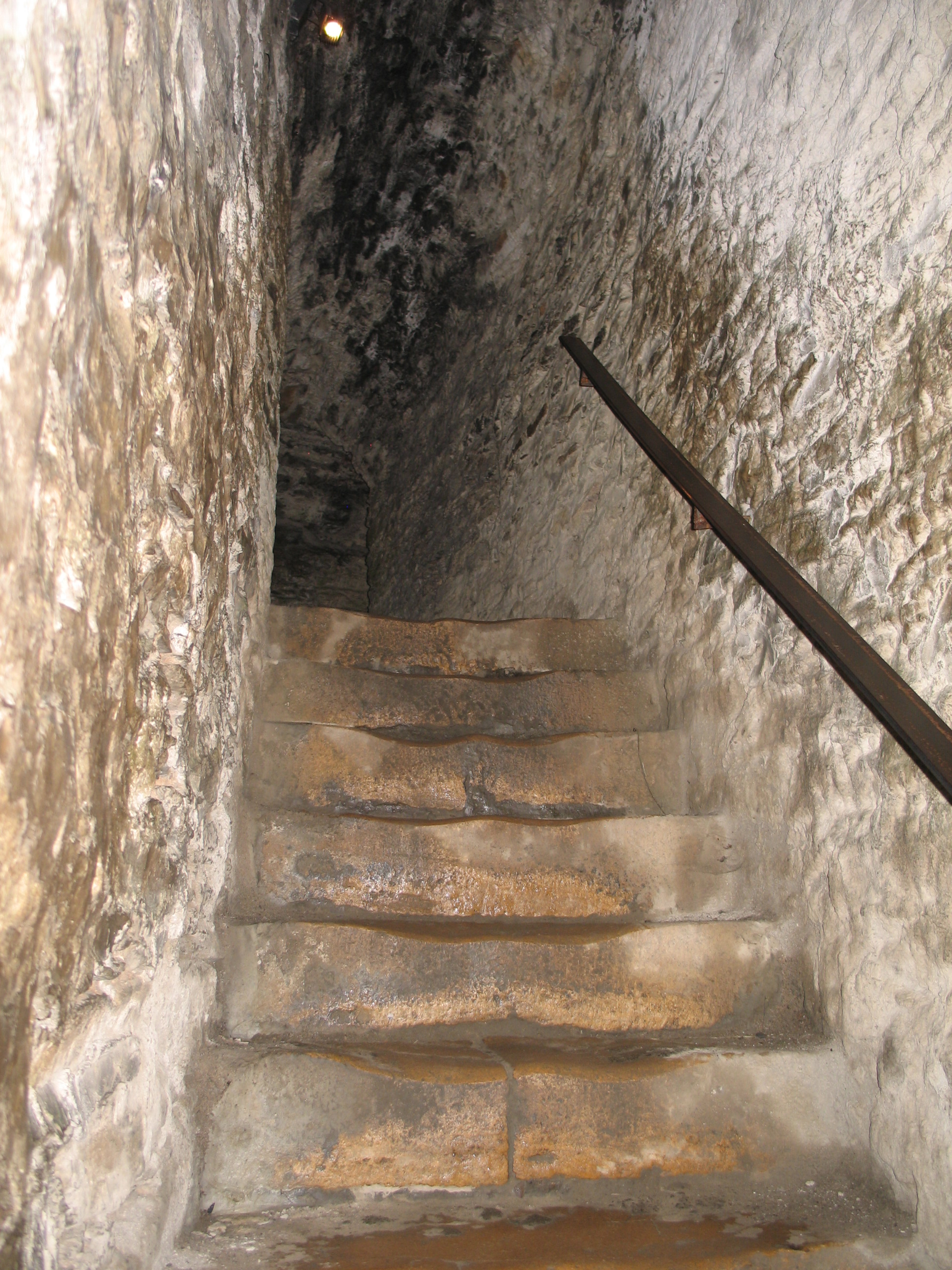 Perilous staircase in Bouillon Castle