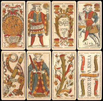 Spanish deck printed in Valencia, in 1778